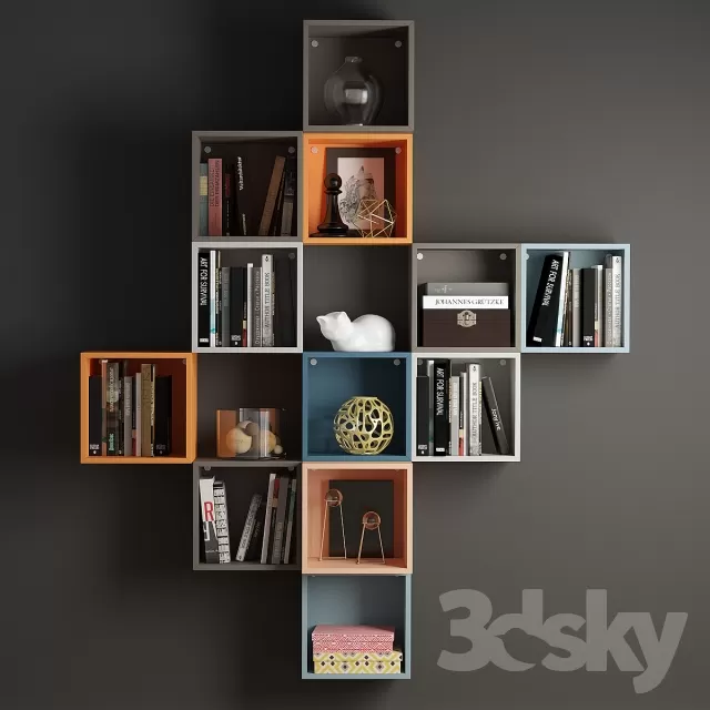 3DSKYFREE – DECOR - SHELVES 3DS MAX MODELS
