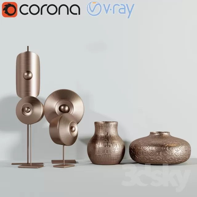3DSKYFREE – DECOR - VASE 3DS MAX MODELS