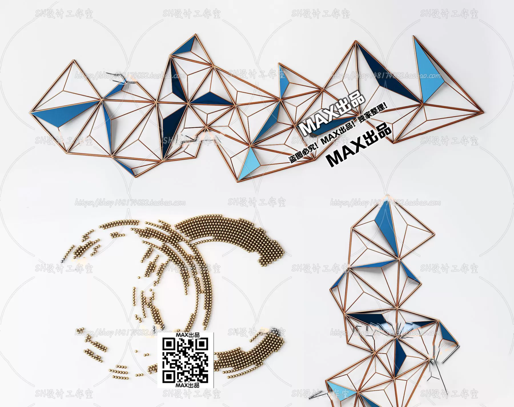 3DSKYFREE – DECOR - WALL 3DS MAX MODELS