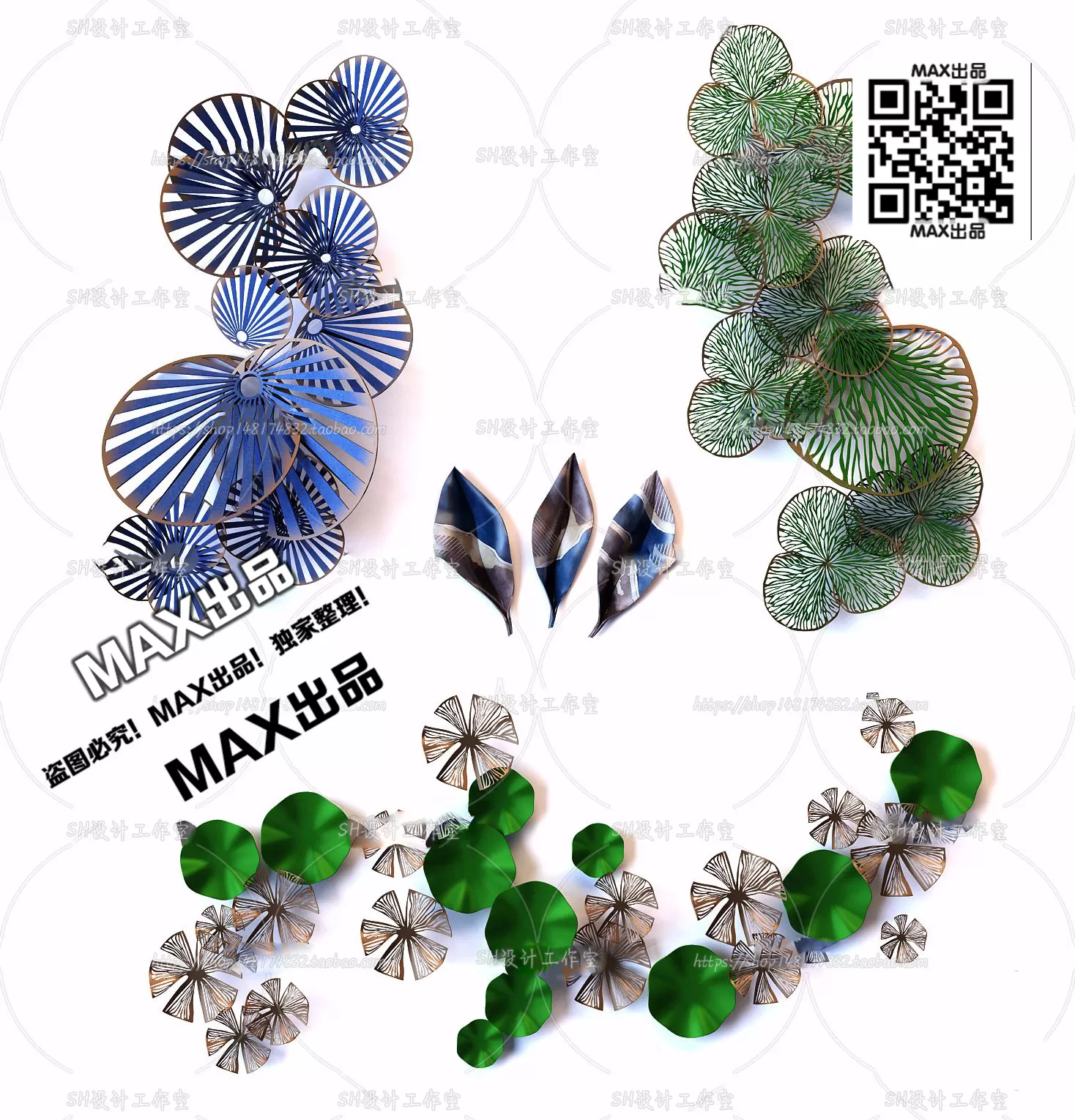 3DSKYFREE – DECOR - WALL 3DS MAX MODELS