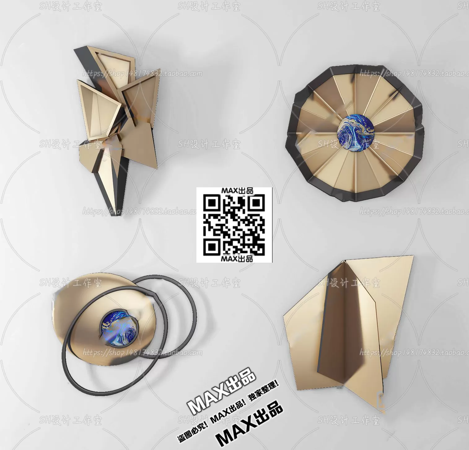 3DSKYFREE – DECOR - WALL 3DS MAX MODELS