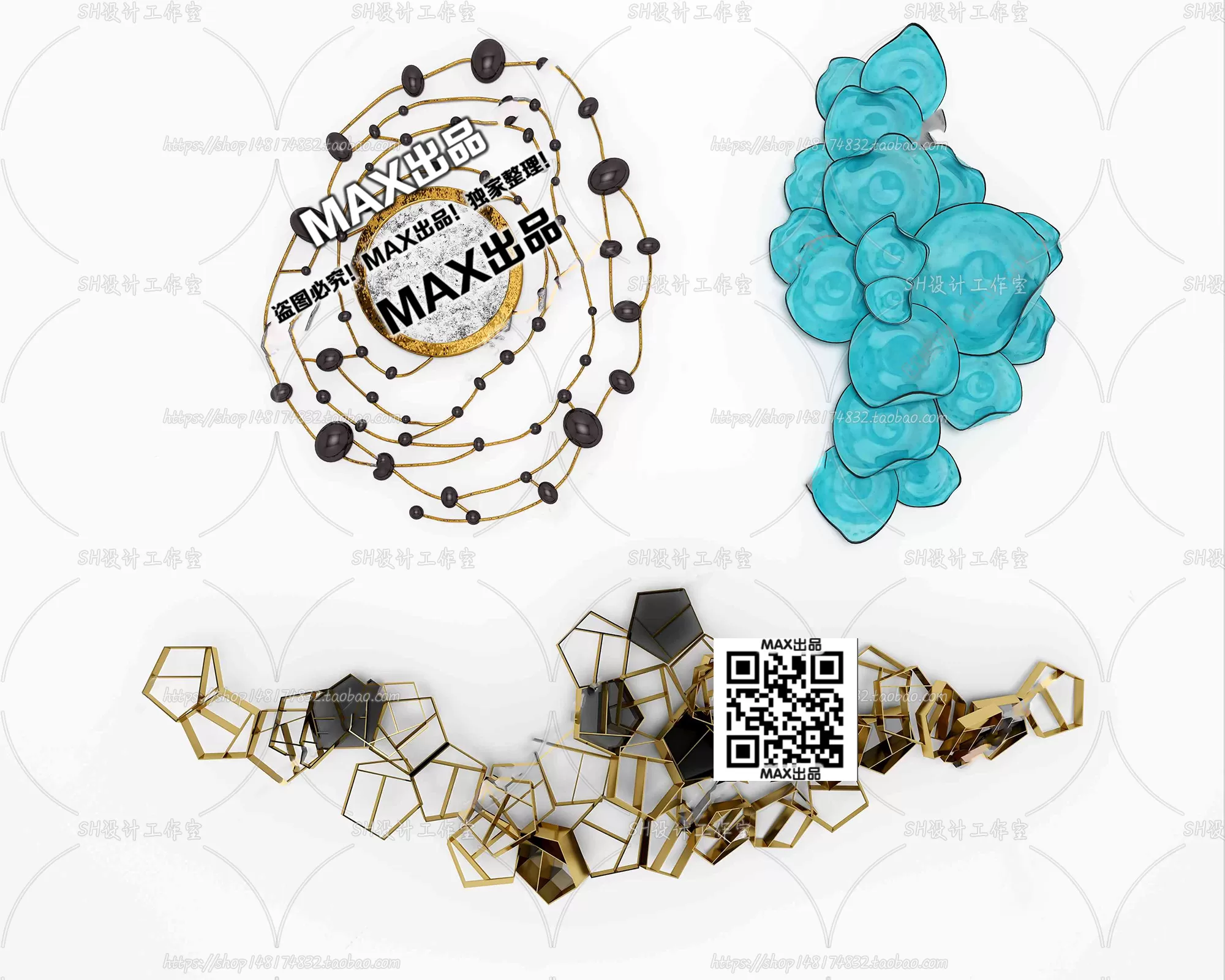 3DSKYFREE – DECOR - WALL 3DS MAX MODELS