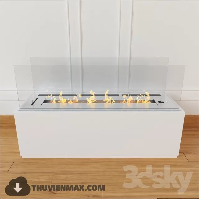 Decoration 3D Models – Fire Place & Radiator 046