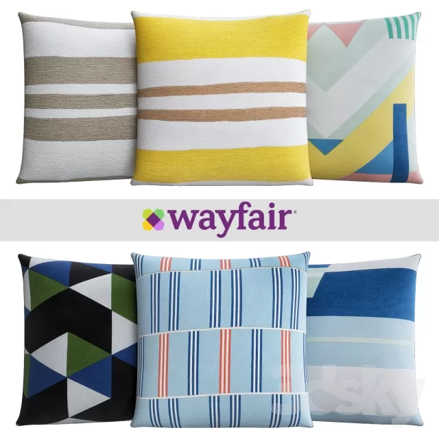 3DSKYFREE – DECORATION - PILLOW 3DS MAX MODELS