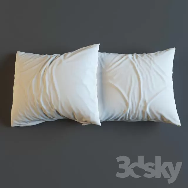 3DSKYFREE – DECORATION - PILLOW 3DS MAX MODELS