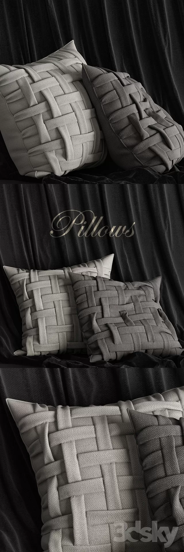 3DSKYFREE – DECORATION - PILLOW 3DS MAX MODELS