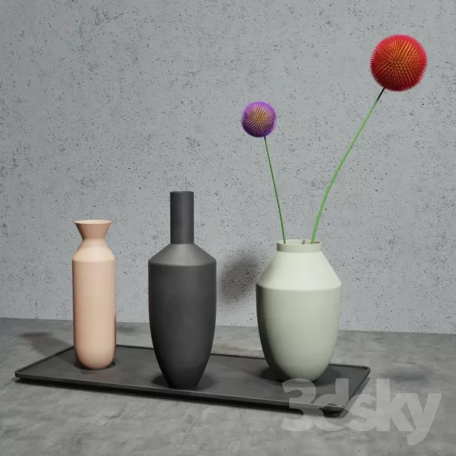 3DSKYFREE – DECORATION - VASE 3DS MAX MODELS