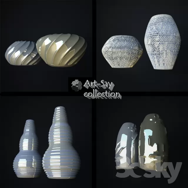 3DSKYFREE – DECORATION - VASE 3DS MAX MODELS