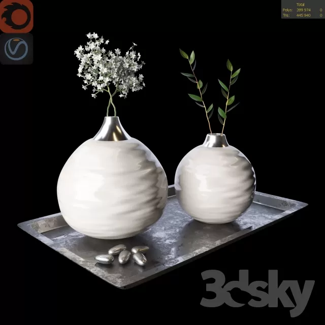3DSKYFREE – DECORATION - VASE 3DS MAX MODELS