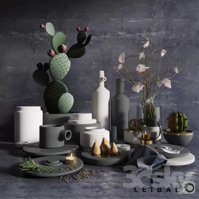 3DSKYFREE – DECORATIVE SET 3DS MAX MODELS