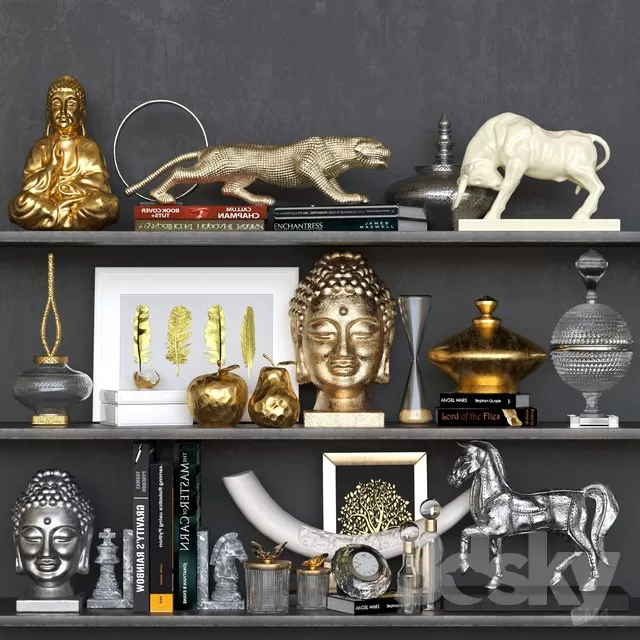 3DSKYFREE – DECORATIVE SET 3DS MAX MODELS