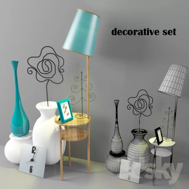 3DSKYFREE – DECORATIVE SET 3DS MAX MODELS