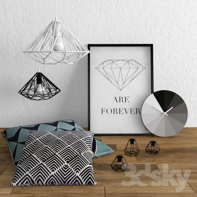 3DSKYFREE – DECORATIVE SET 3DS MAX MODELS