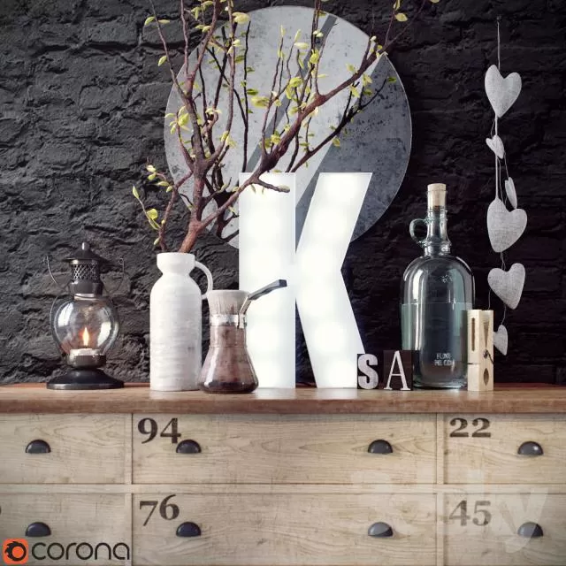 DECORATIVE SET 3D MODELS