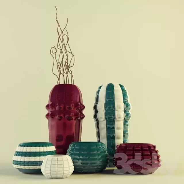 DECORATIVE SET 3D MODELS – 362