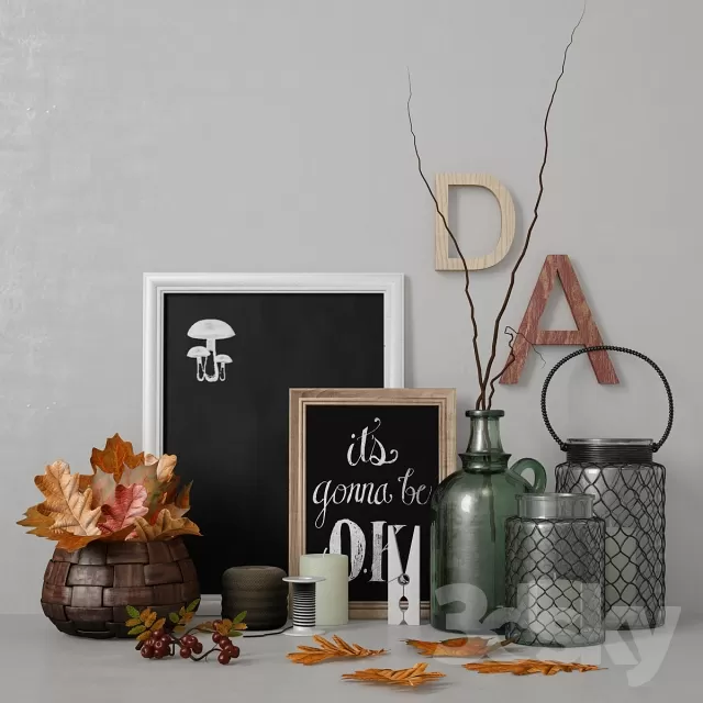 3DSKYFREE – DECORATIVE SET 3DS MAX MODELS