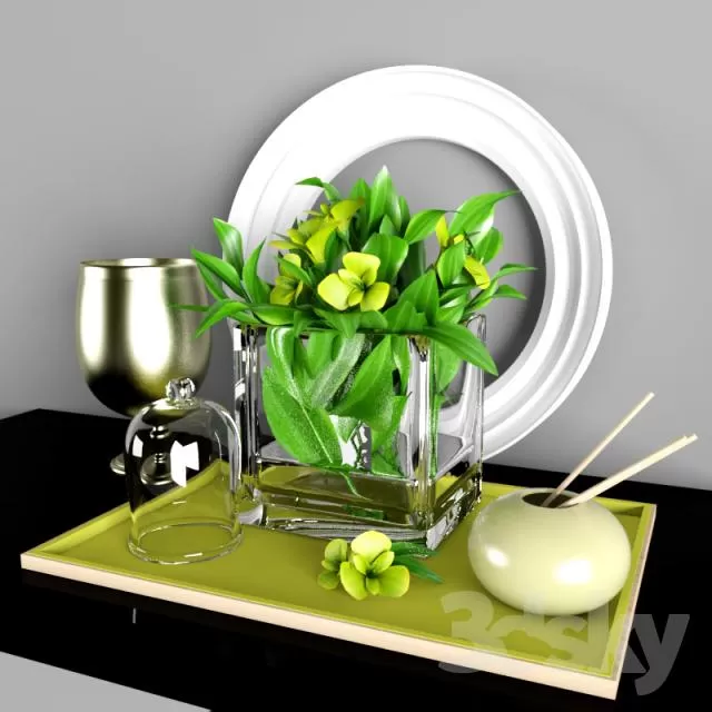 3DSKYFREE – DECORATIVE SET 3DS MAX MODELS