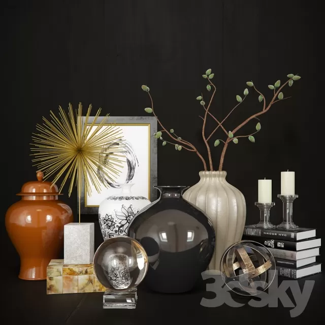 3DSKYFREE – DECORATIVE SET 3DS MAX MODELS