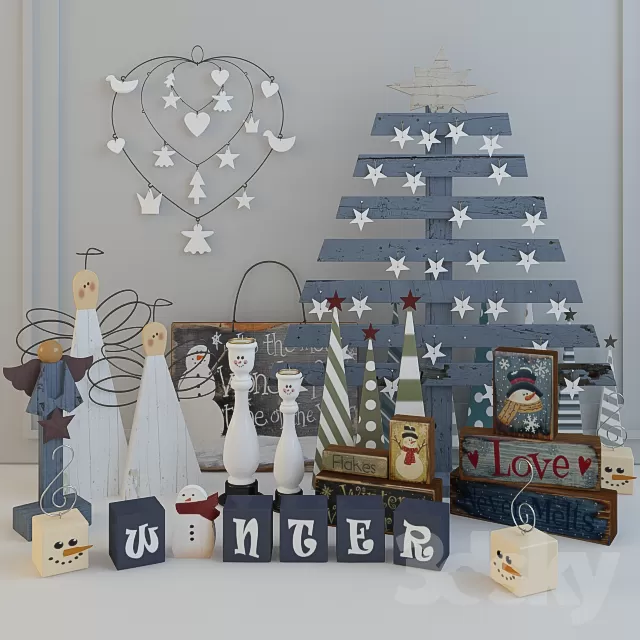 3DSKYFREE – DECORATIVE SET 3DS MAX MODELS