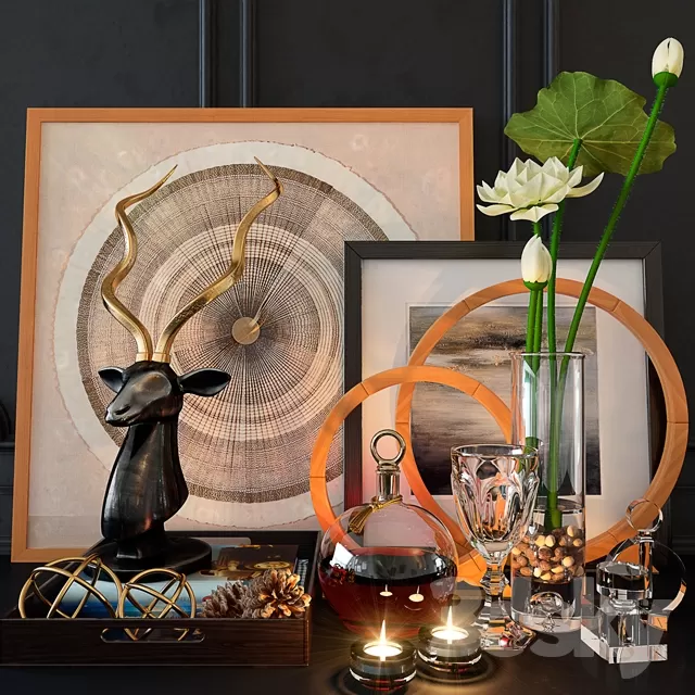 3DSKYFREE – DECORATIVE SET 3DS MAX MODELS