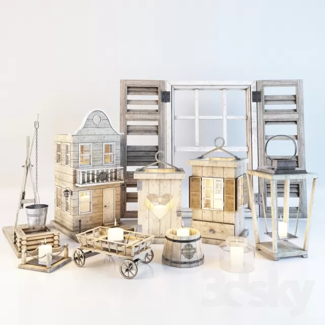 3DSKYFREE – DECORATIVE SET 3DS MAX MODELS