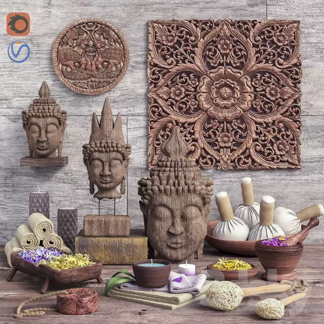 3DSKYFREE – DECORATIVE SET 3DS MAX MODELS