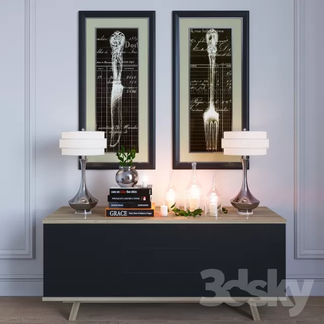 DECORATIVE SET 3D MODELS – 637