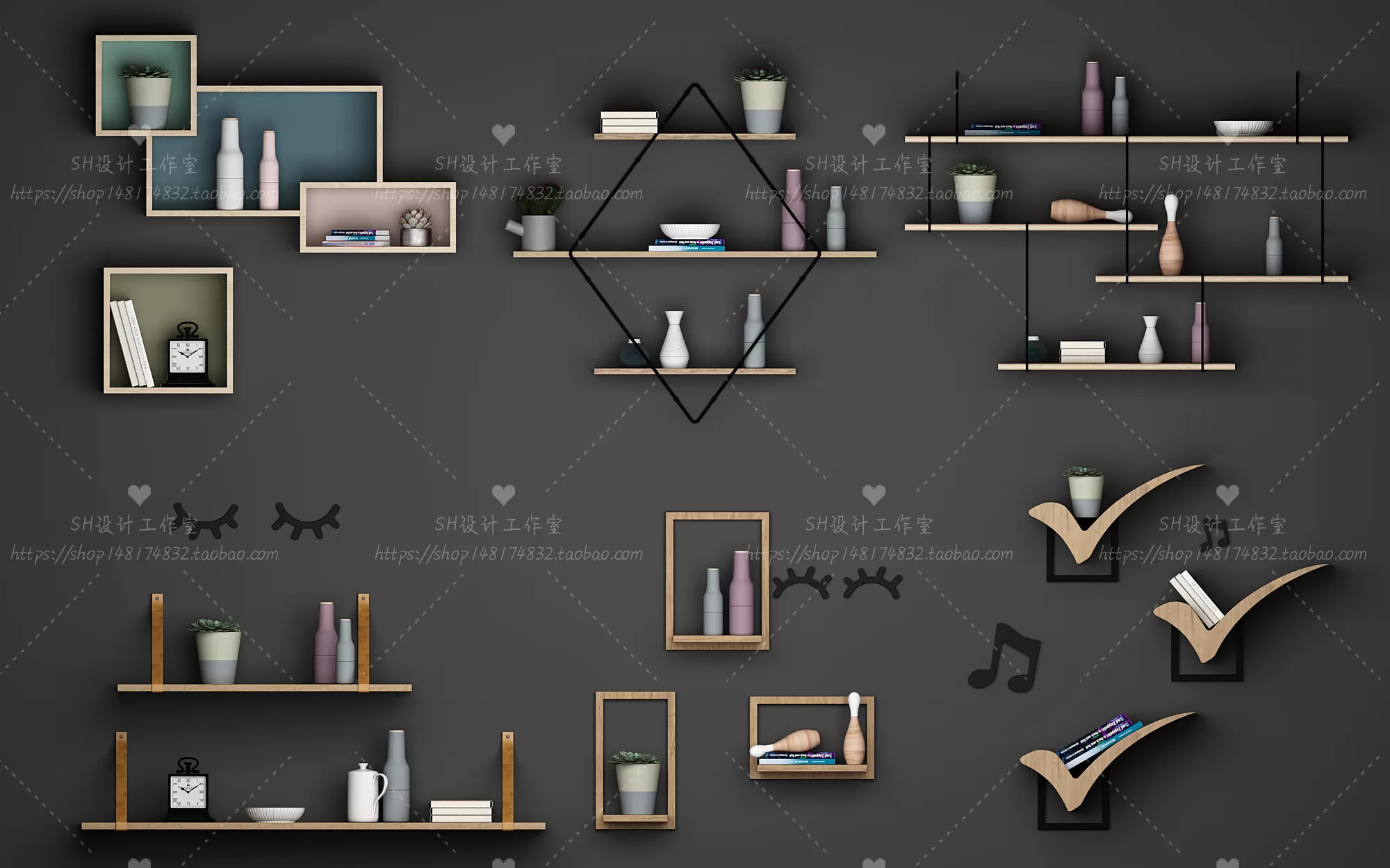 3DSKYFREE – DECORATIVE SET 3DS MAX MODELS