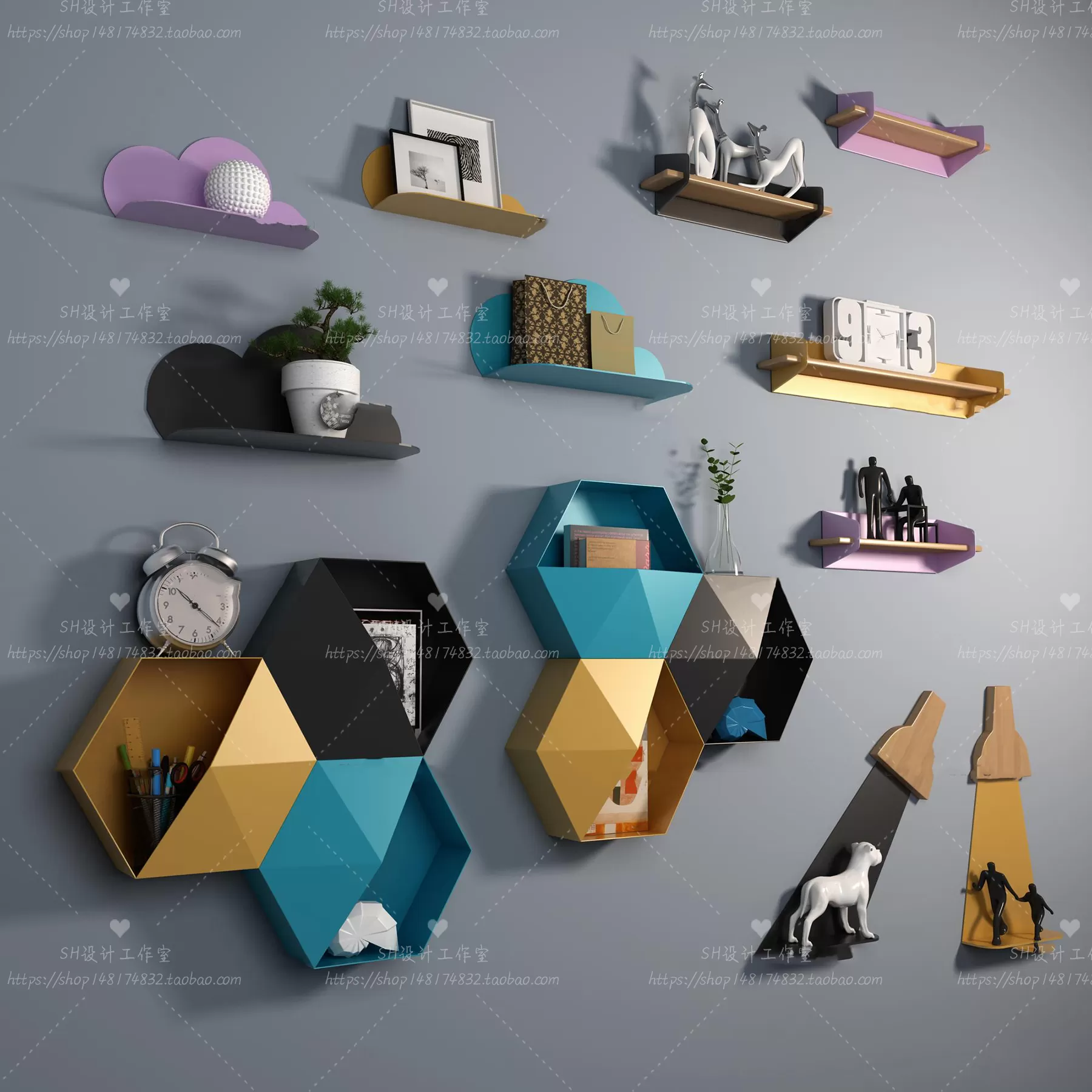 3DSKYFREE – DECORATIVE SET 3DS MAX MODELS