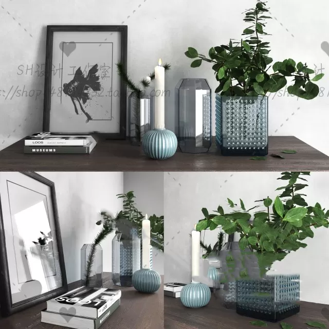 DECORATIVE SET 3D MODELS – 682