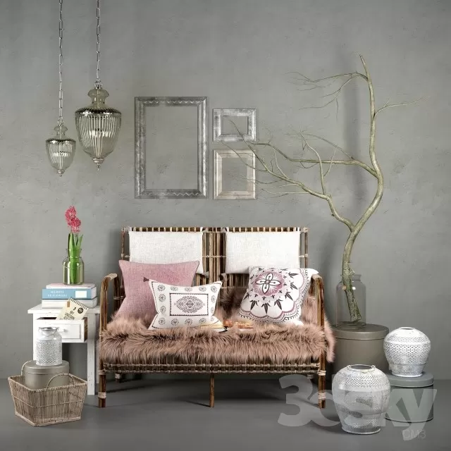 DECORATIVE SET 3D MODELS – 719