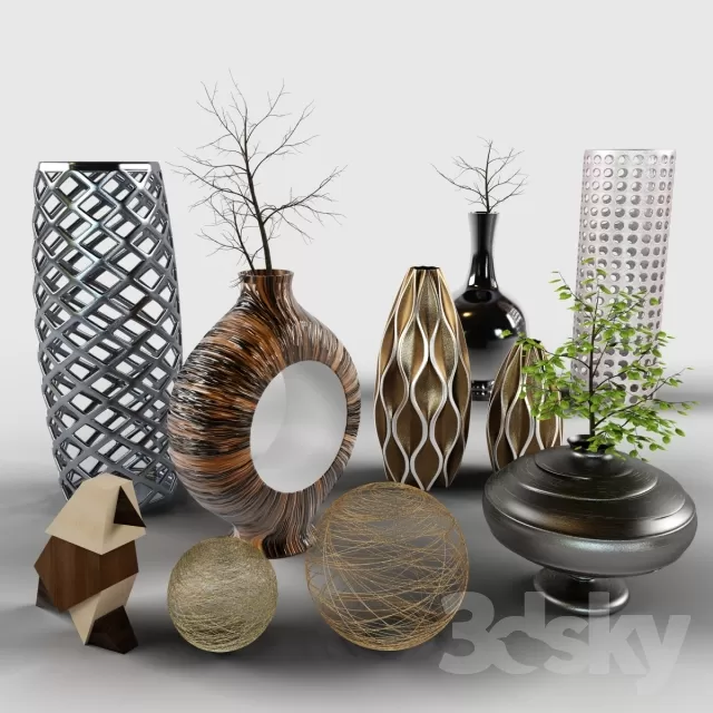 DECORATIVE SET 3D MODELS – 732