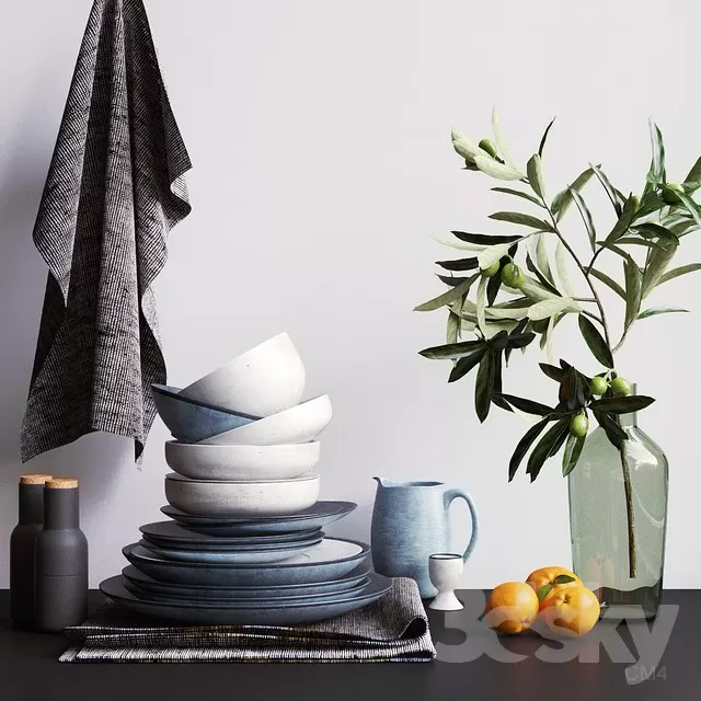 DECORATIVE SET 3D MODELS – 086