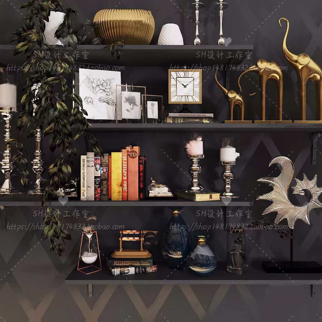 DECORATIVE SET 3D MODELS