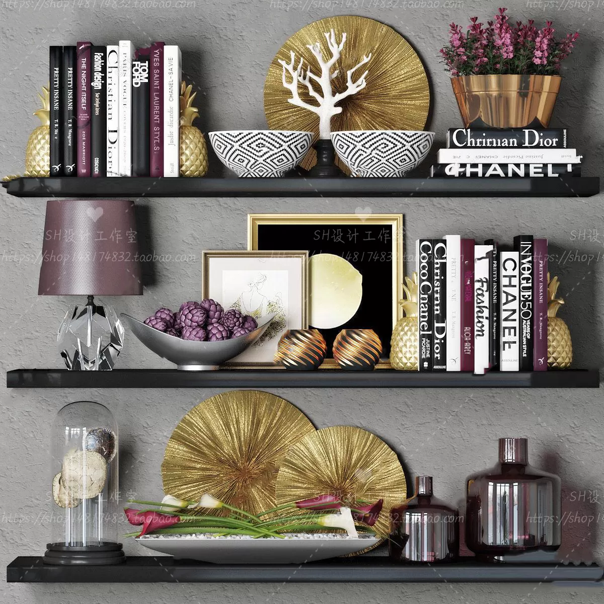 3DSKYFREE – DECORATIVE SET 3DS MAX MODELS