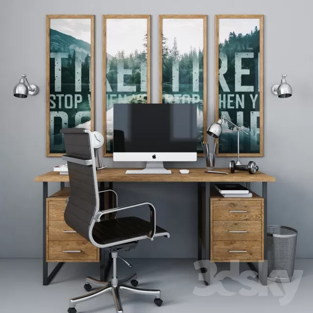 3DSKYFREE – DESK 3DS MAX MODELS