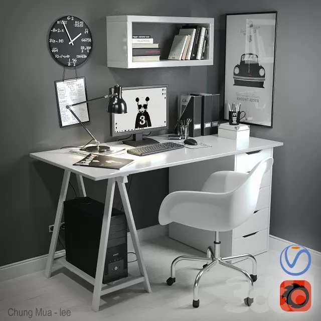 3DSKYFREE – DESK 3DS MAX MODELS