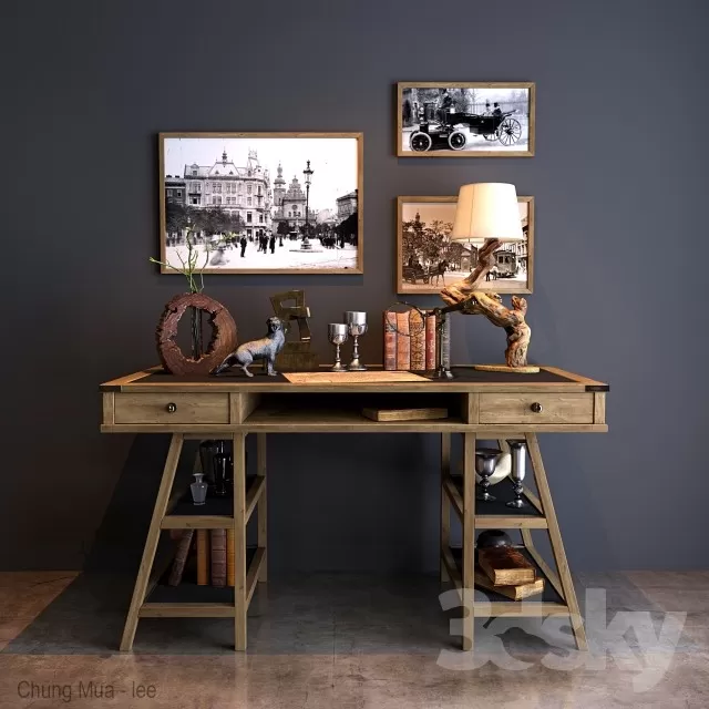 3DSKYFREE – DESK 3DS MAX MODELS