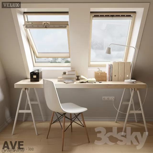 3DSKYFREE – DESK 3DS MAX MODELS