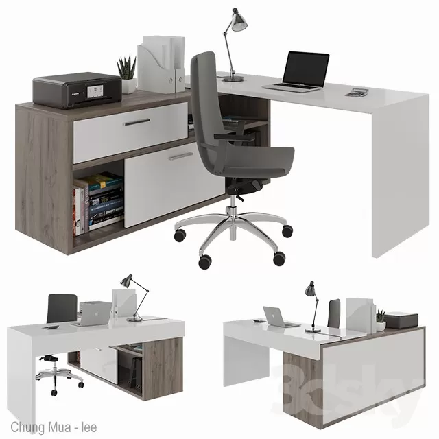 3DSKYFREE – DESK 3DS MAX MODELS