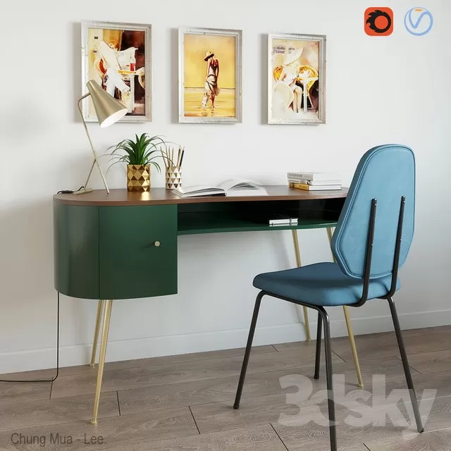 3DSKYFREE – DESK 3DS MAX MODELS