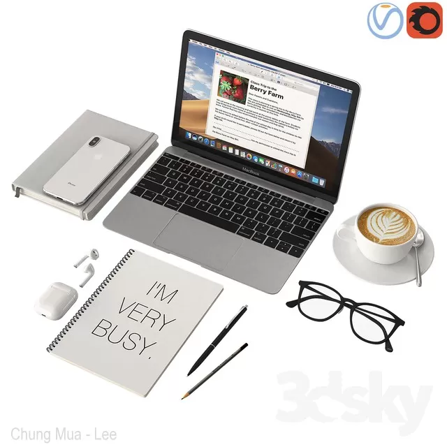 3DSKYFREE – DEVICE - COMPUTER 3DS MAX MODELS