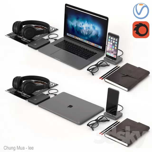 3DSKYFREE – DEVICE - COMPUTER 3DS MAX MODELS