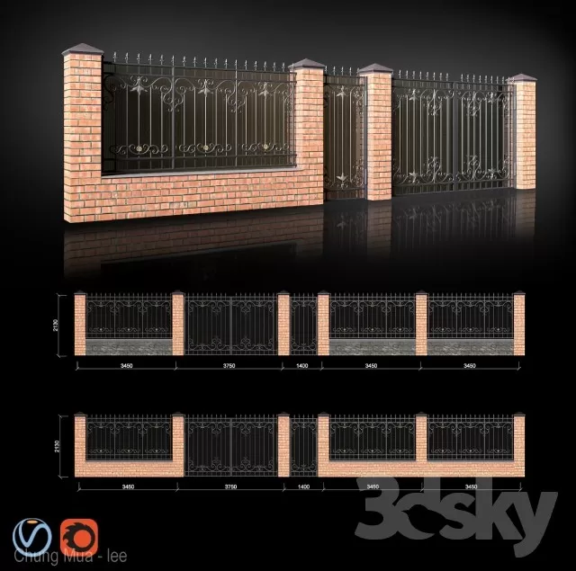 3DSKYFREE – DOOR - GATE 3DS MAX MODELS
