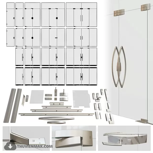 3DSKYFREE – DOOR - GLASS 3DS MAX MODELS