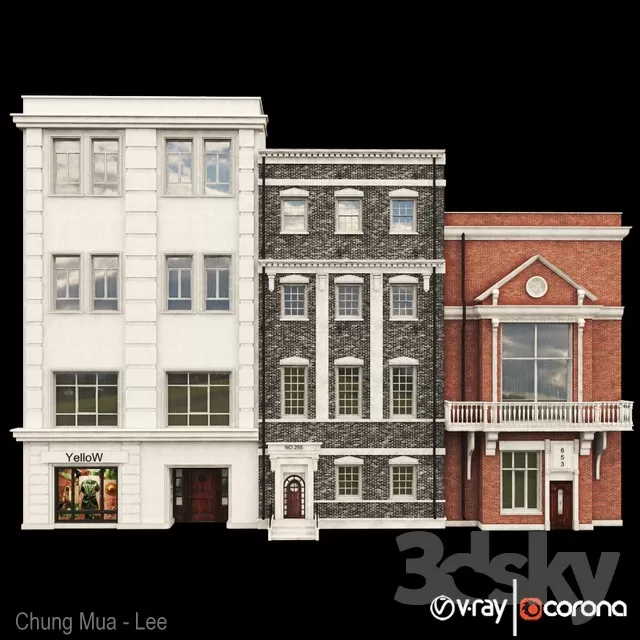 3DSKYFREE – EXTERIOR - BUILDING 3DS MAX MODELS