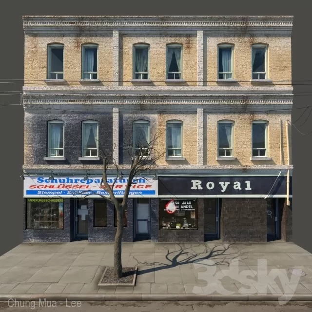 3DSKYFREE – EXTERIOR - BUILDING 3DS MAX MODELS