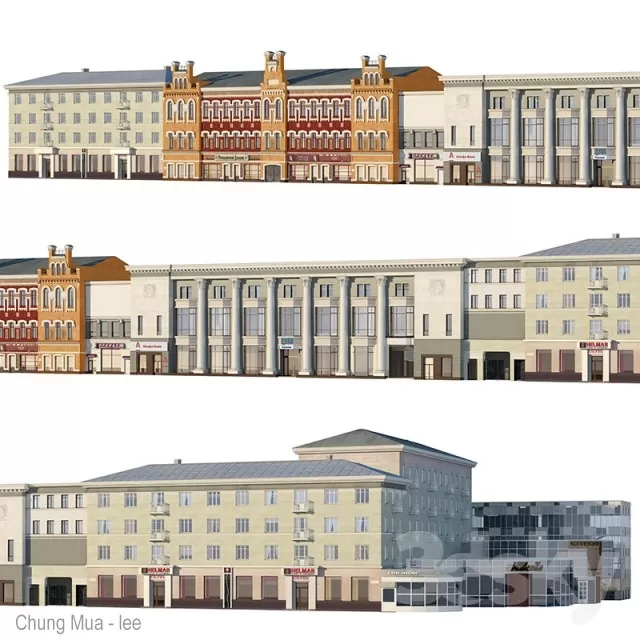 3DSKYFREE – EXTERIOR - BUILDING 3DS MAX MODELS