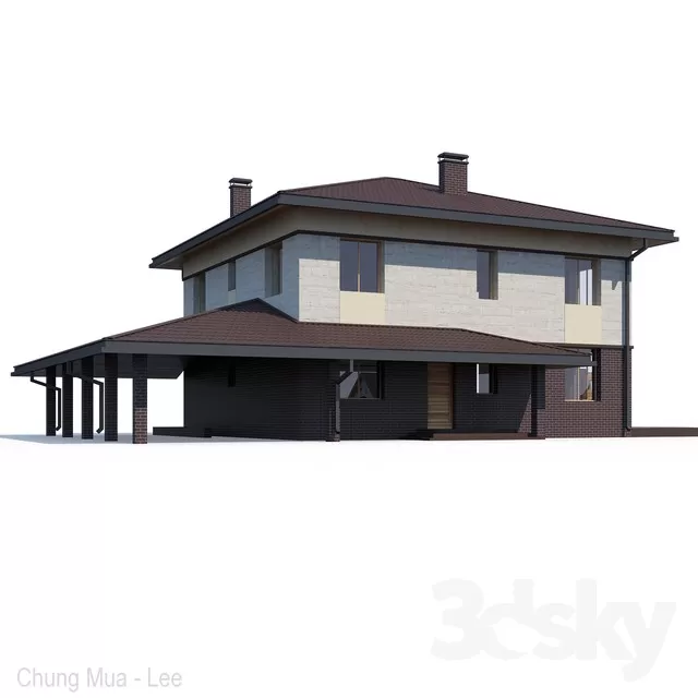 3DSKYFREE – EXTERIOR - HOUSE 3DS MAX MODELS