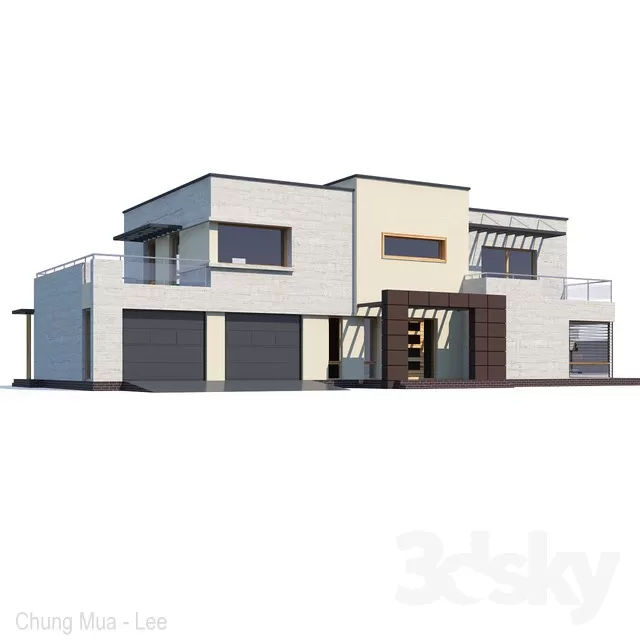 3DSKYFREE – EXTERIOR - HOUSE 3DS MAX MODELS